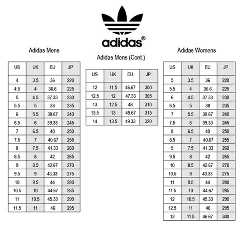 adidas originals sizing